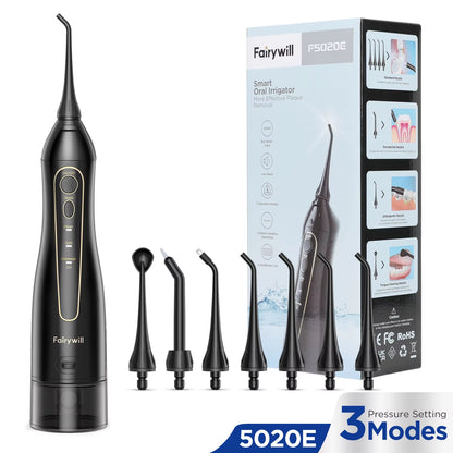 Water Flossers Oral Irrigator Rechargeable Portable Dental 3 Modes Water Tank for Teeth 300ML Waterproof Teeth Cleaner
